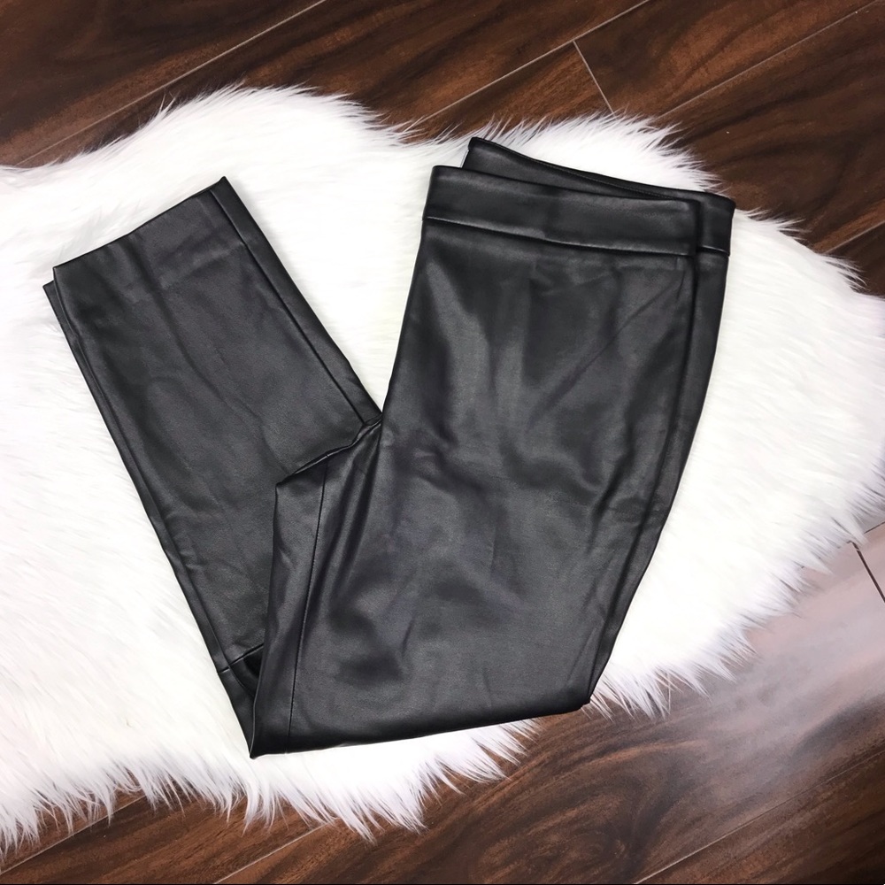 Liz Claiborne Black Faux Leather Skinny Leg Pants